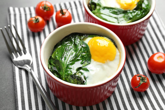 Huevos al horno con Salsa Alfredo